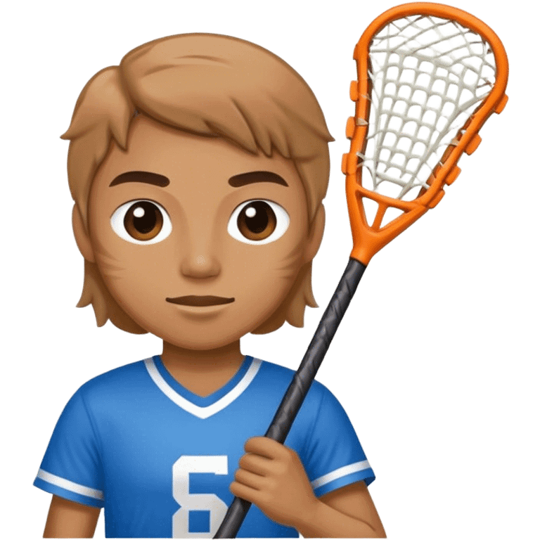 Eagle with lacrosse stick blue jer emoji