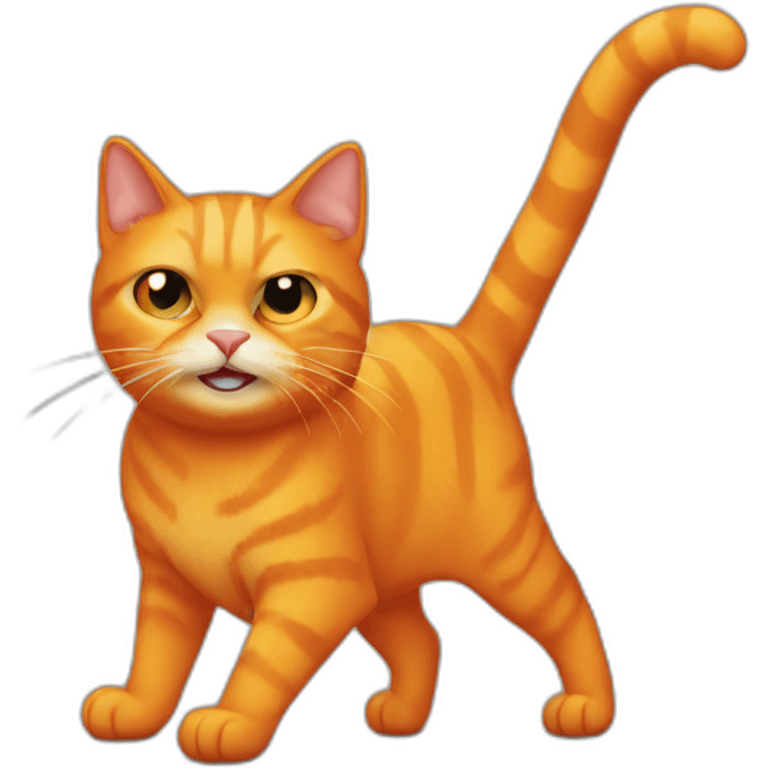 Orange cat anarchist emoji