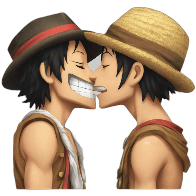 usopp kiss Luffy emoji