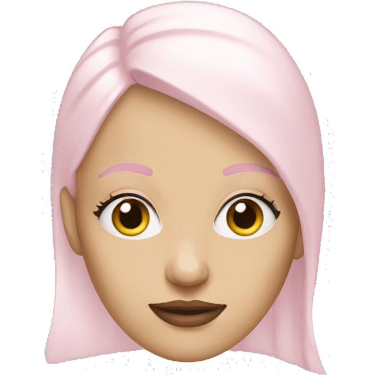 bald white woman with pink lashes emoji