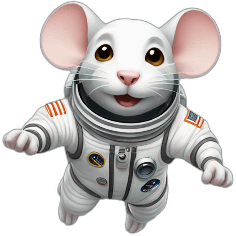 astronaut rat levitating emoji