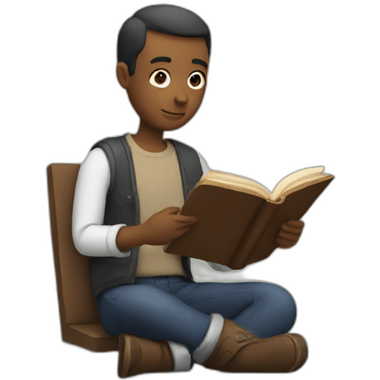 man reading book emoji