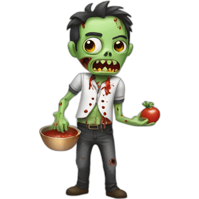 Zombie cocinero emoji