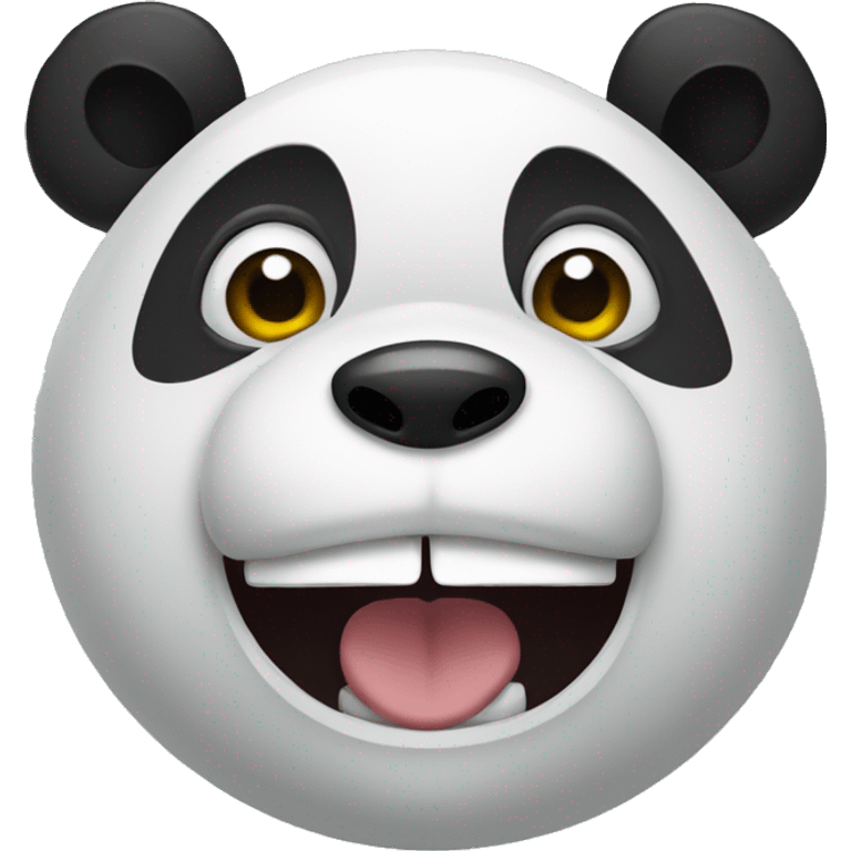 Panda making a yikes face emoji