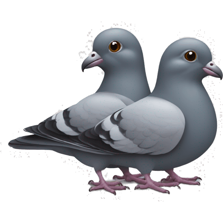 pigeon on top of another pigeon emoji