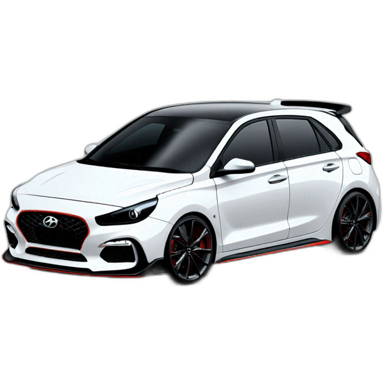 Hyundai i30n hatch white flow designs kit emoji