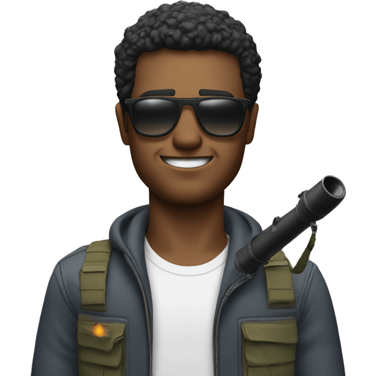 man with bazooka and sunglasses emoji