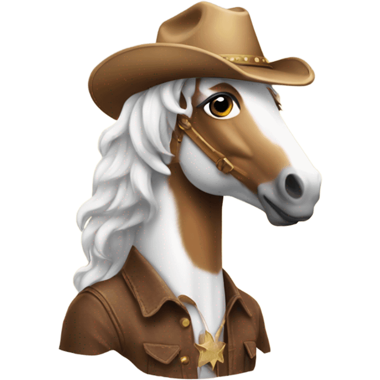 Unicorn wearing cowboy hat  emoji