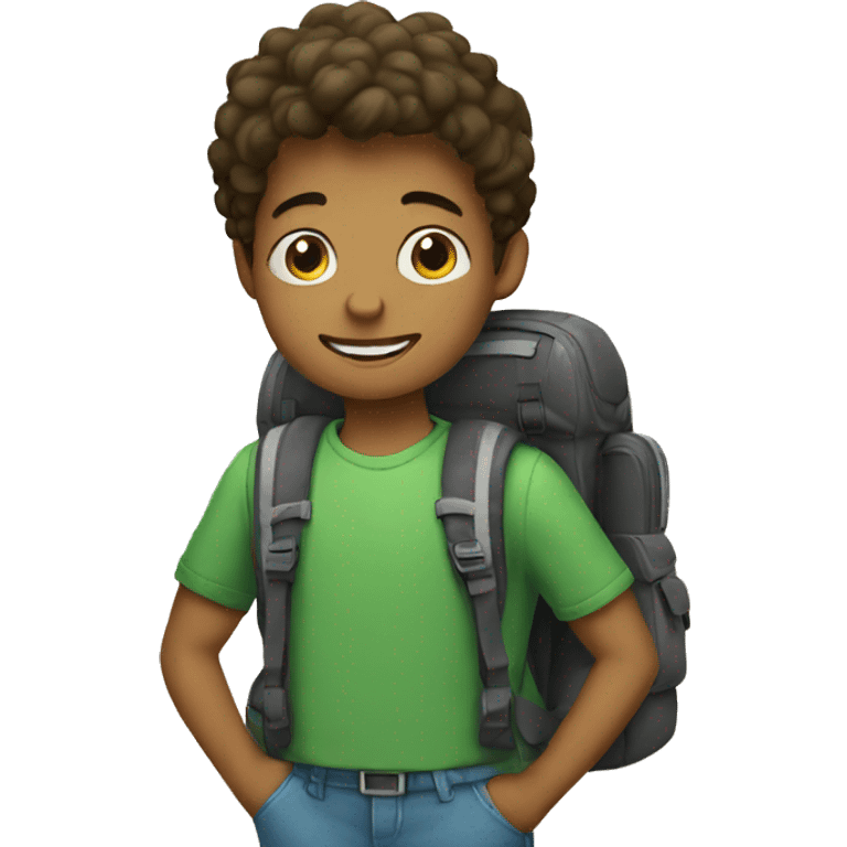 boy with backpack emoji