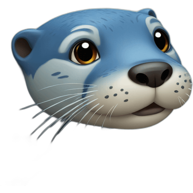 blue otter emoji