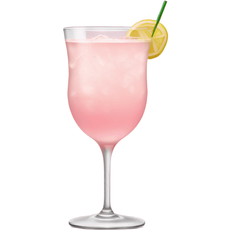 Light Pink cocktail with a little light pink on the glass emoji