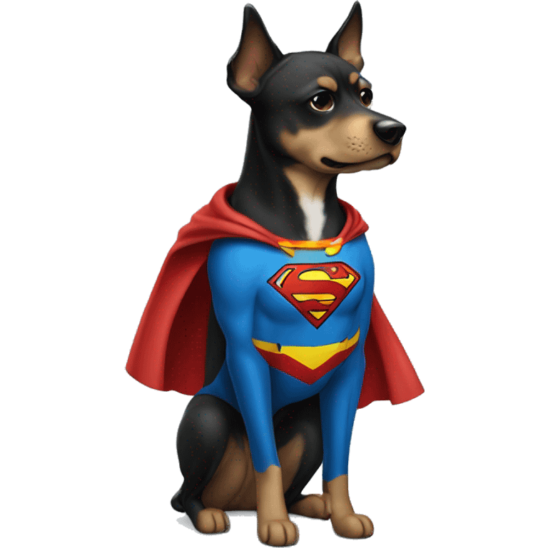 Un perro con el traje de Superman  emoji