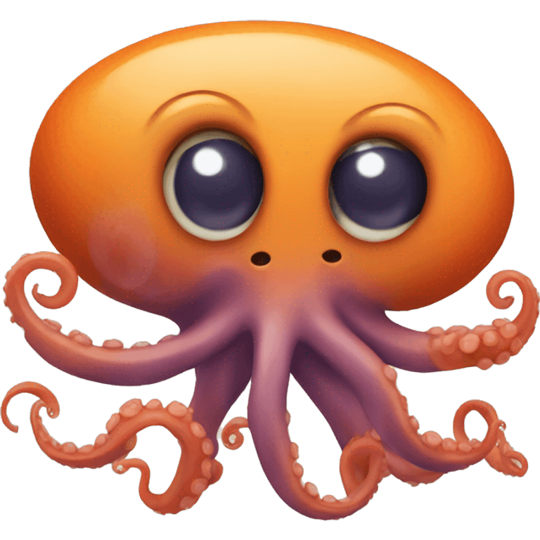 Orange octopus emoji