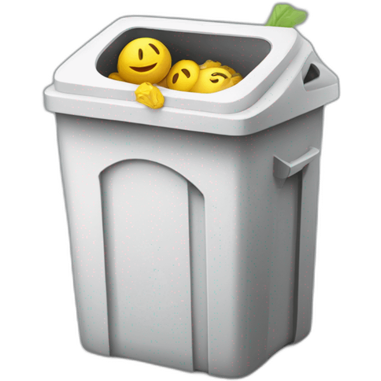 Un chat mort dans une poubelles emoji