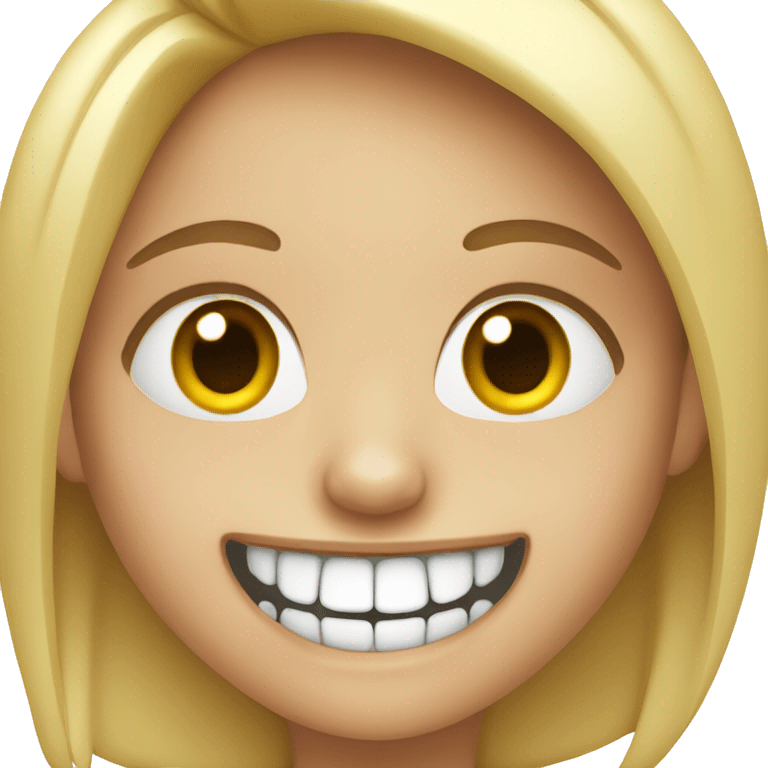 Girl with crooked teeth emoji