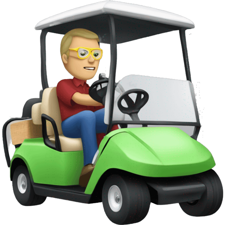 Mayer Adam West driving a golf cart emoji