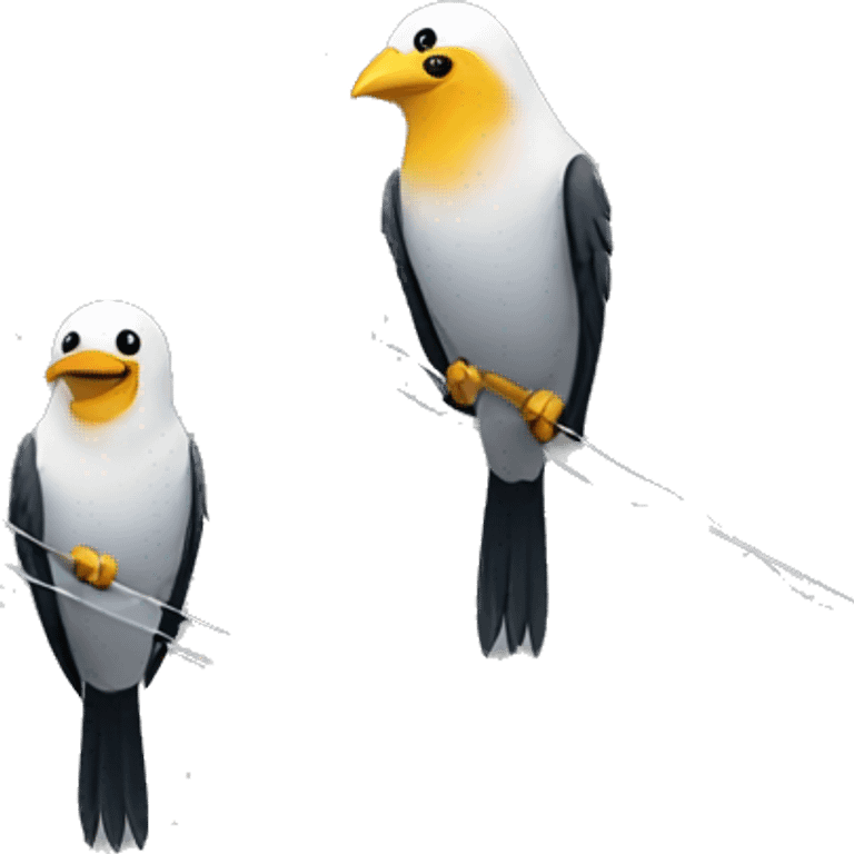 Tow birds on a wire emoji