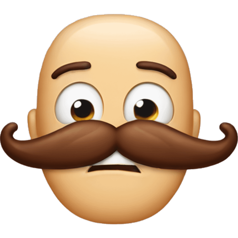 Funny moustache funny bacon emoji