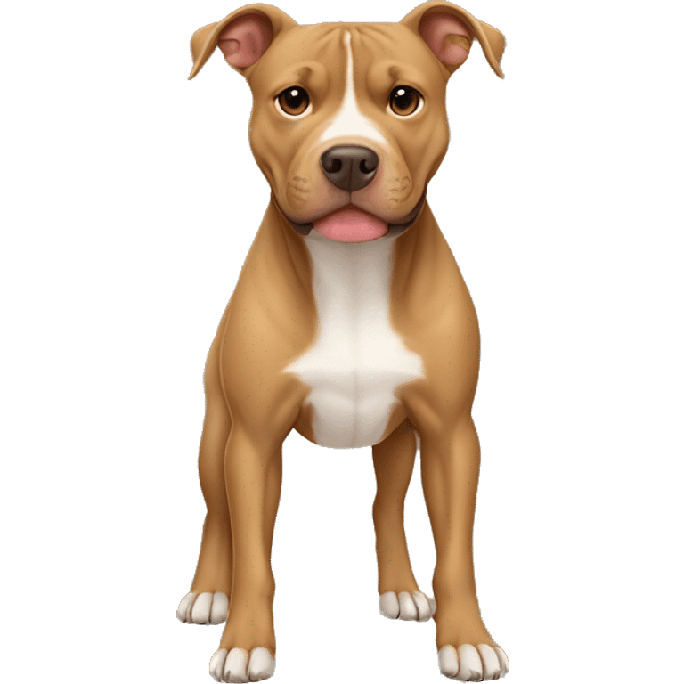 light brown american pitbull terrier with full light brown body, without white spot emoji