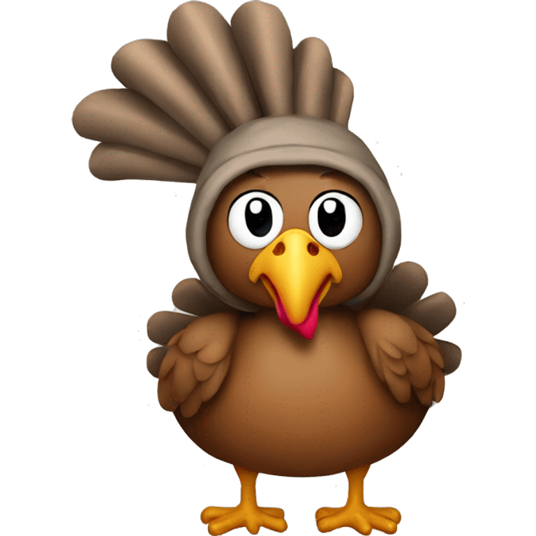 Turkey wearing a hoodie emoji