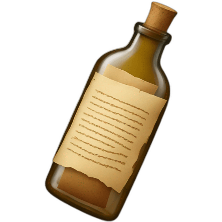 Parchment in a bottle emoji