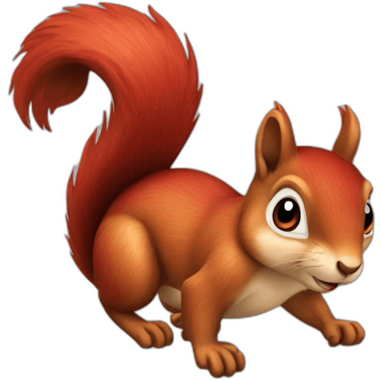 squirrel with a red forelock emoji