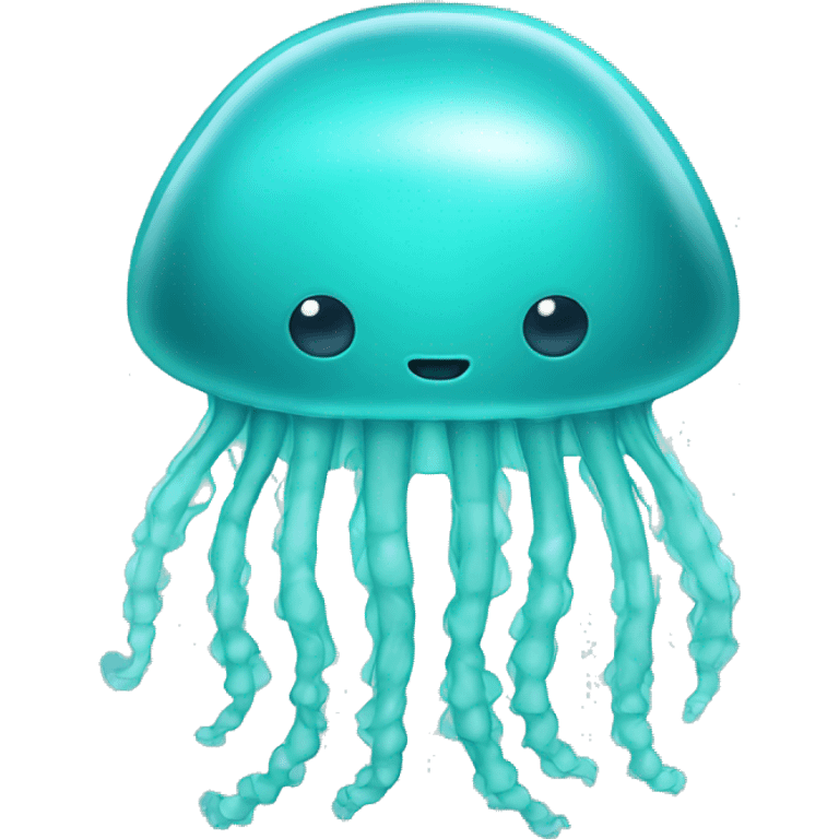 Light blue turquoise jelly fish emoji