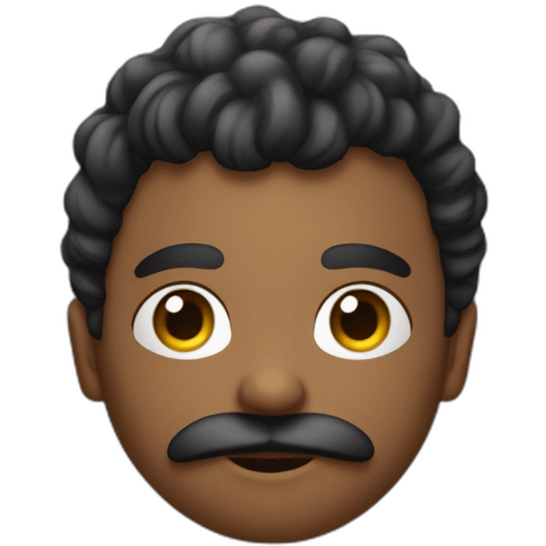 Rappeur noire avec une petite moustache et des petites tresses  emoji