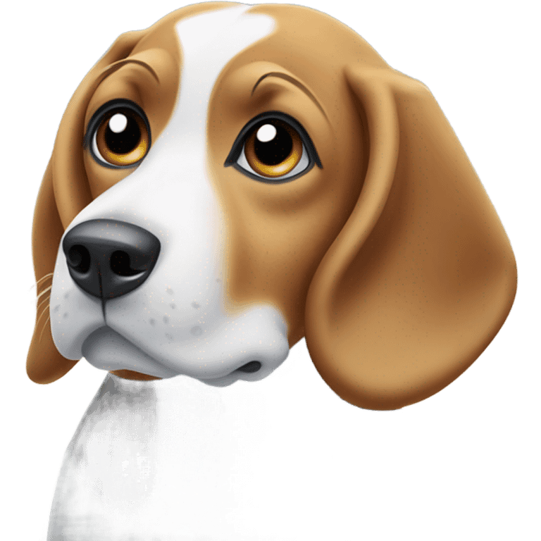 Beagle in snowstorm emoji