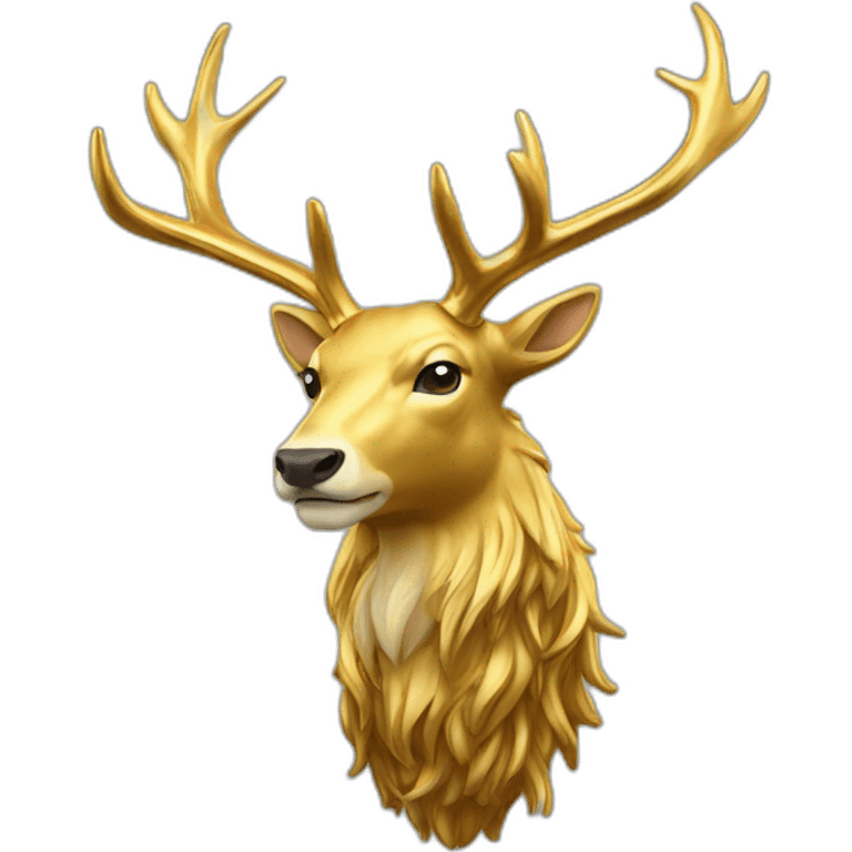 Golden stag emoji