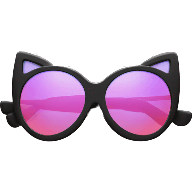 Y2K  Sports Sunglasses front view cat eye emoji