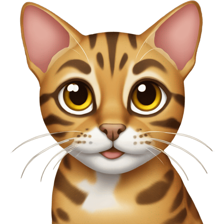 Bengal cat whose name is selvī emoji