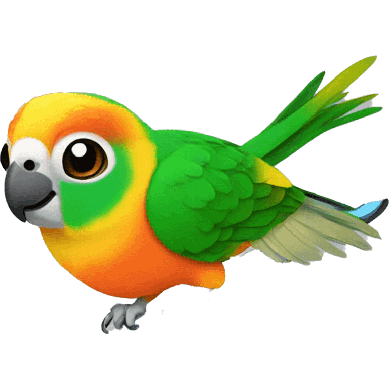 Conure skiing  emoji