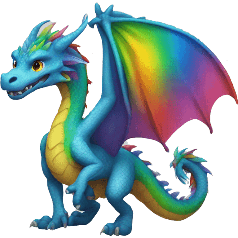 Rainbow dragon emoji