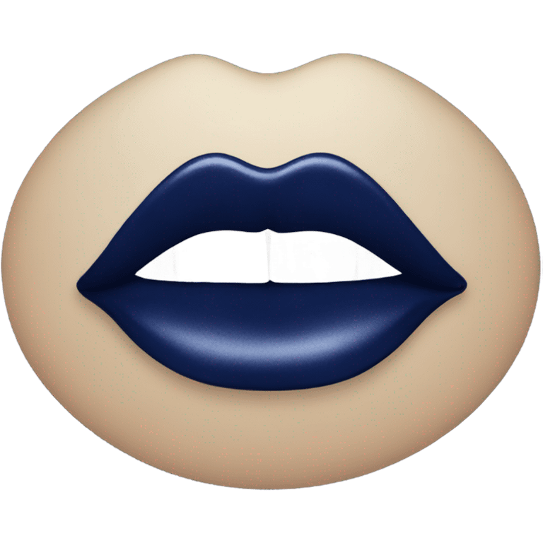 Navy blue lips emoji