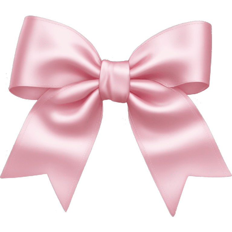 Satin bow Light pink  emoji