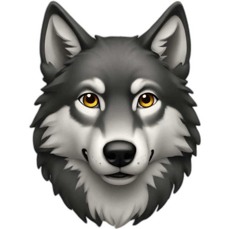 wolf black emoji