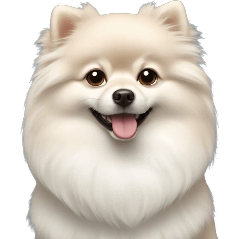 white pomeranian emoji