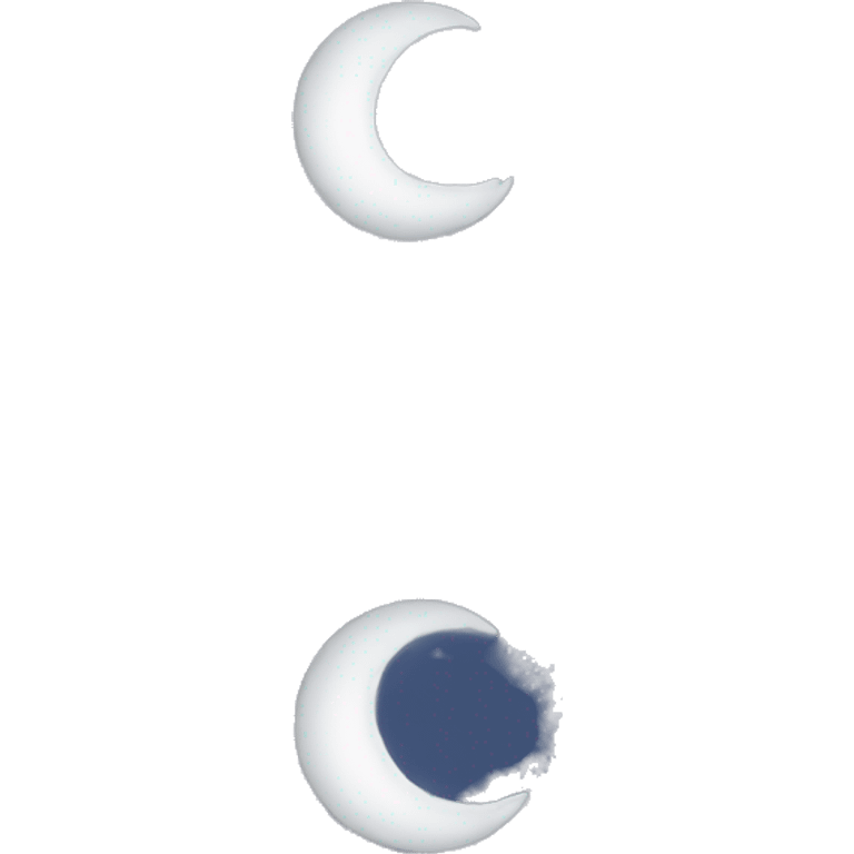 Crescent Dark navy moon covered with transparent clouds emoji