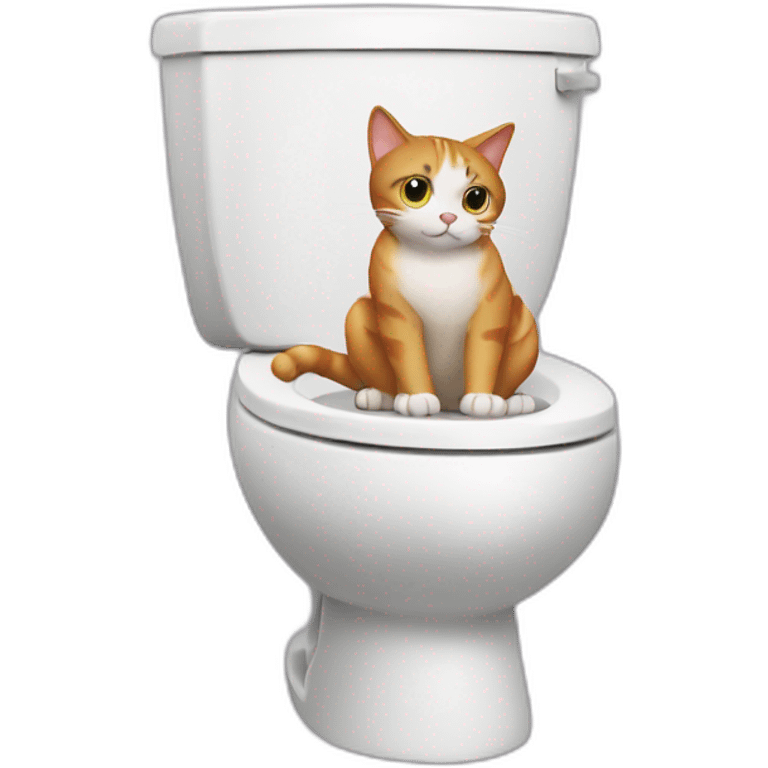 Cat on the toilet emoji