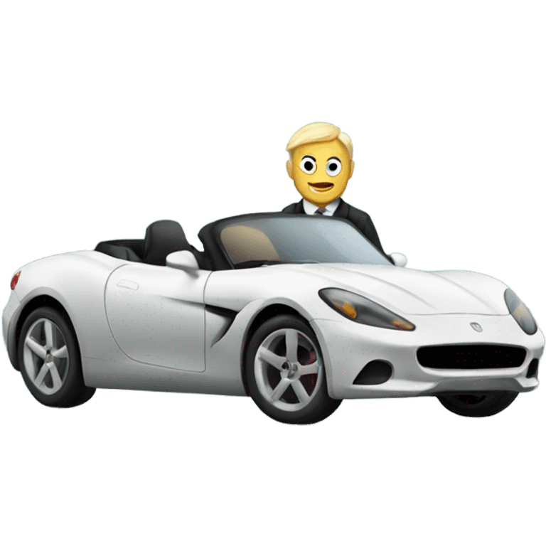 Barrister driving a sports car emoji