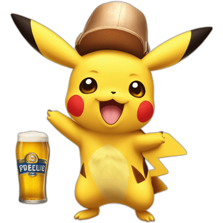 Pikachu bière 🍺 emoji