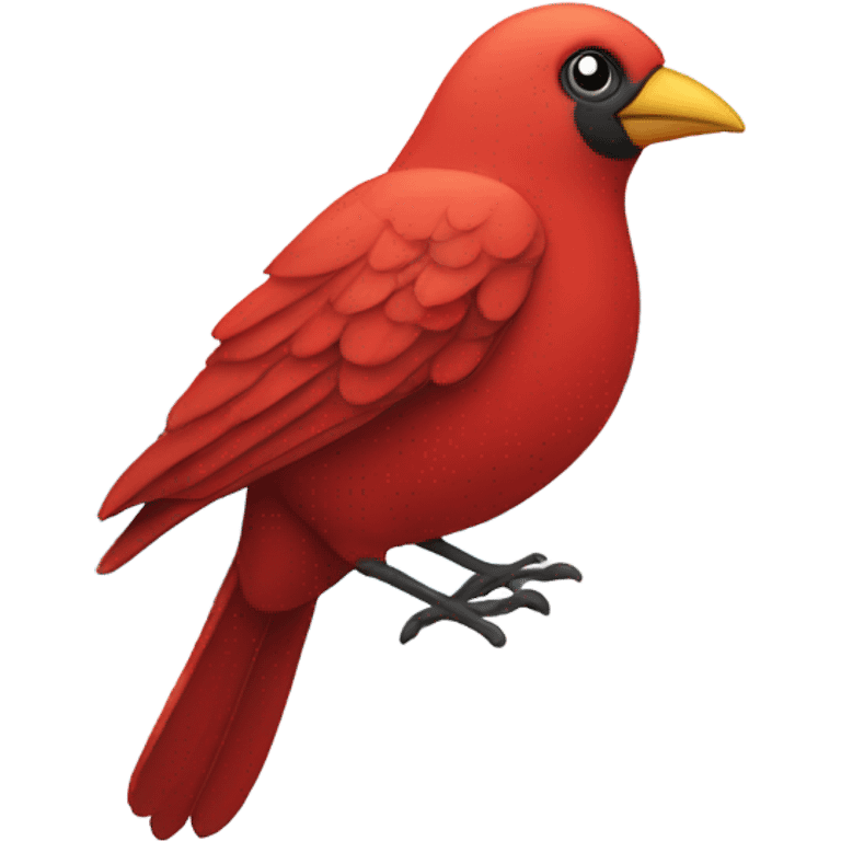 Red bird on cloud emoji