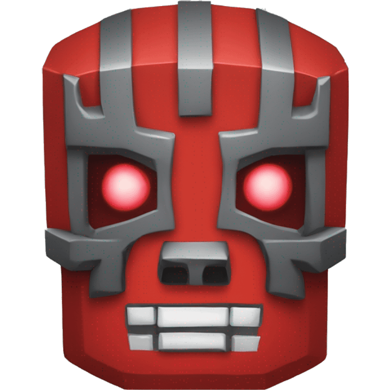 Máscara de calavera roja de Minecraft  emoji