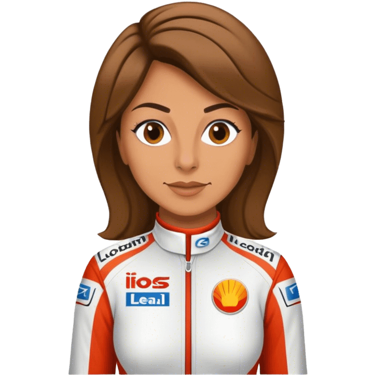 Lella Lombardi in racing suit emoji