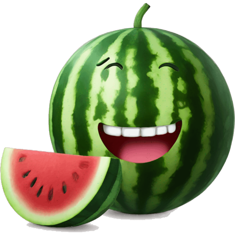 Smiley face watermelon  emoji