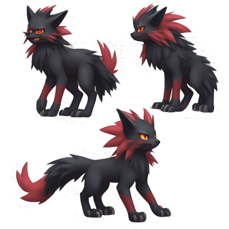 Nargacuga-Litten-Zoroark-Quiana full body emoji