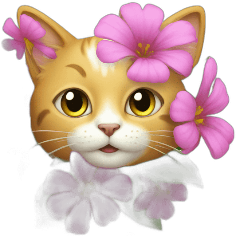 flower cat emoji