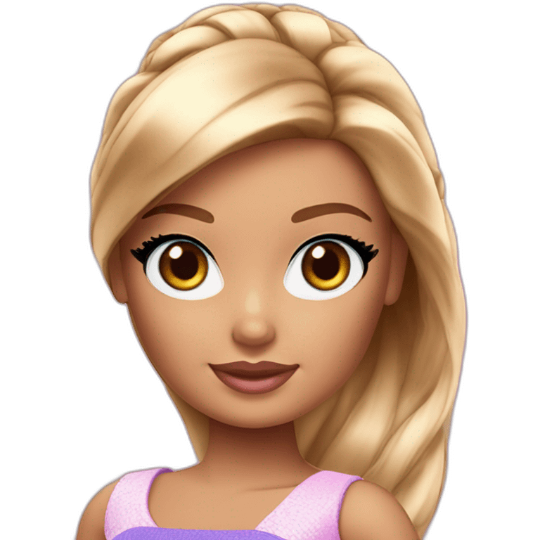 barbie brune yeux bleus emoji