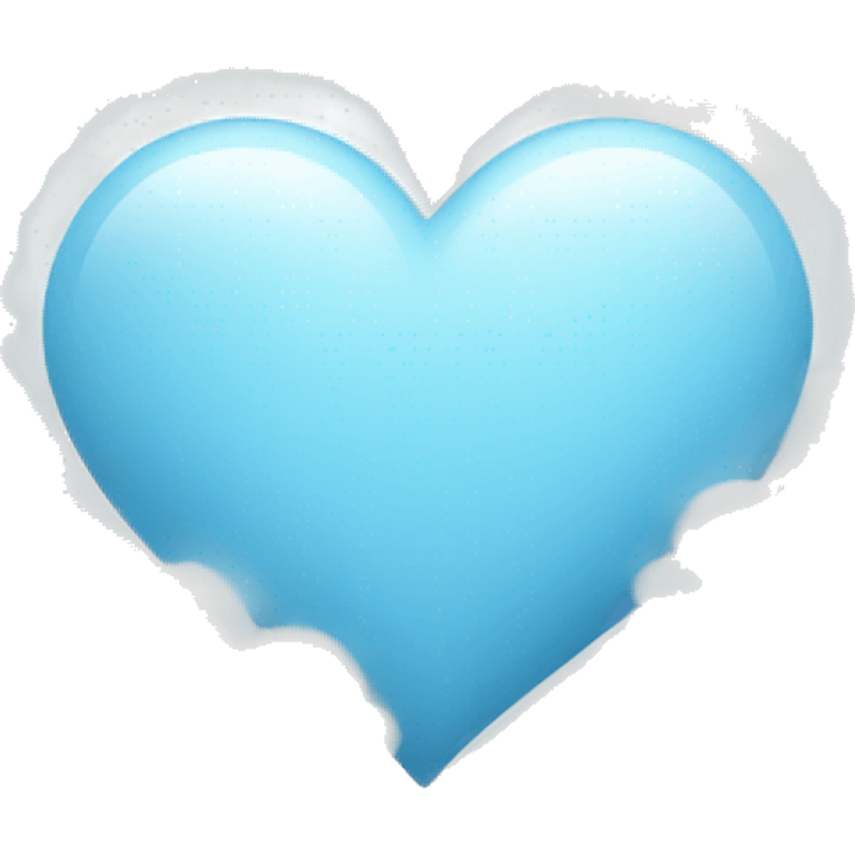 Light blue heart with clouds on the sides emoji